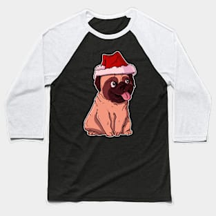 Christmas Pug Baseball T-Shirt